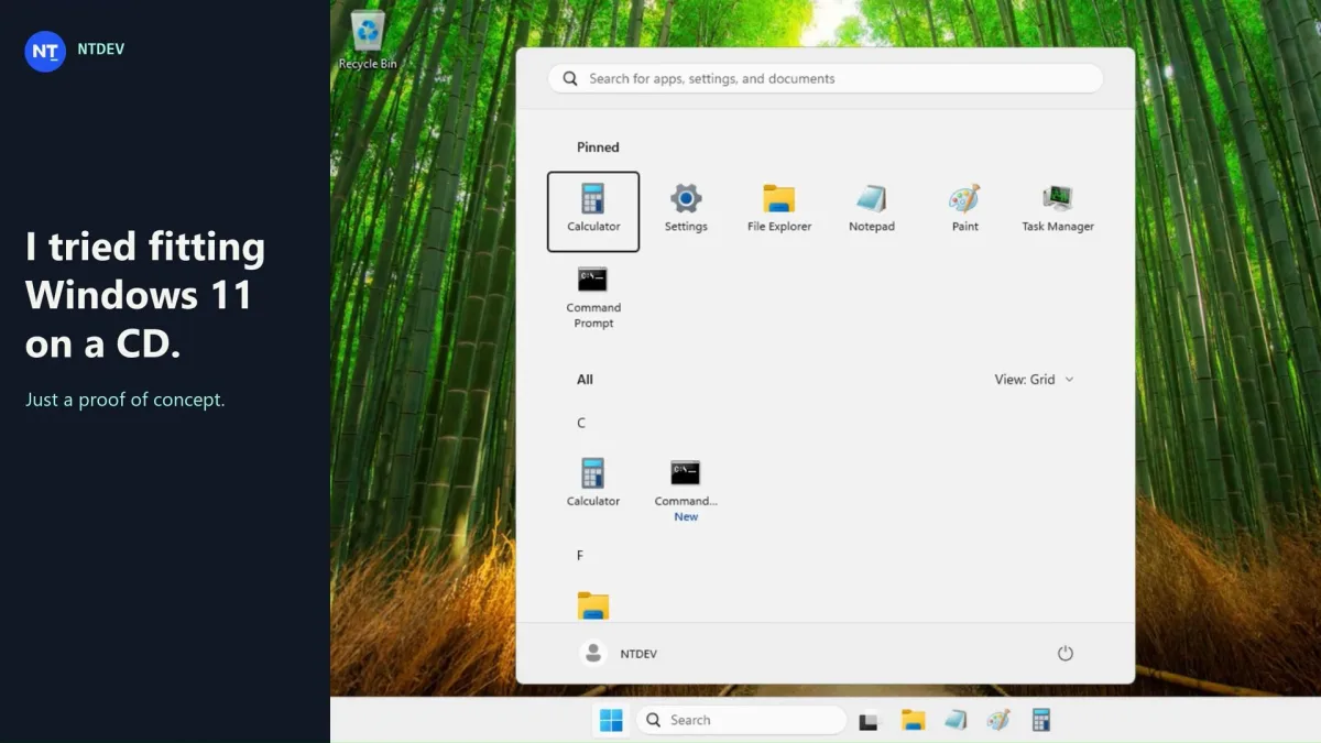 Windows 11’s ‘whole ISO’ squeezed into a CD-ROM
